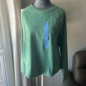 Women’s Members Light Green Mark Brushed Long Sleeve Tee Size Large